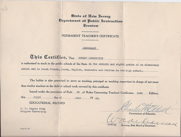 LICENSE TO TEACH