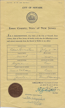 BIRTH CERTIFICATE